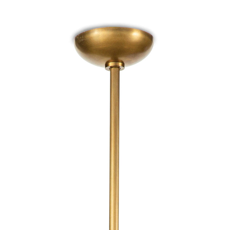 Happy Modern Globe Pendant Light in Natural Brass with LED