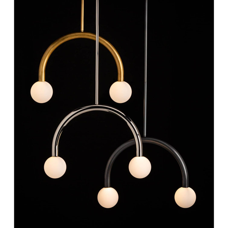 Modern Globe LED Pendant Light in Oil-Rubbed Bronze with Clear Glass