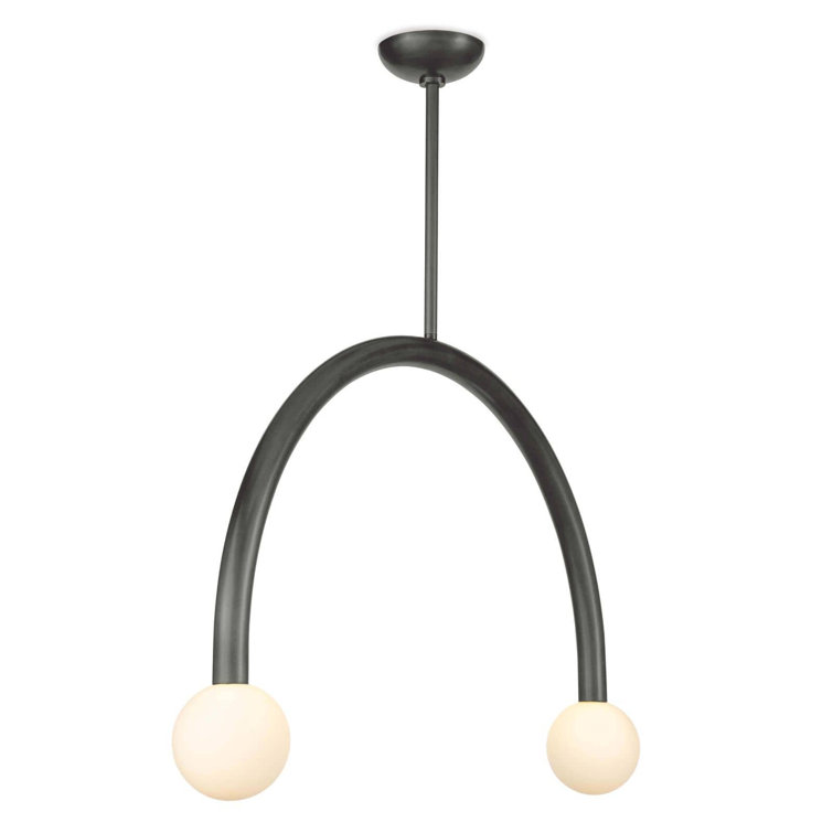 Oil Rubbed Bronze 2-Light LED Globe Pendant