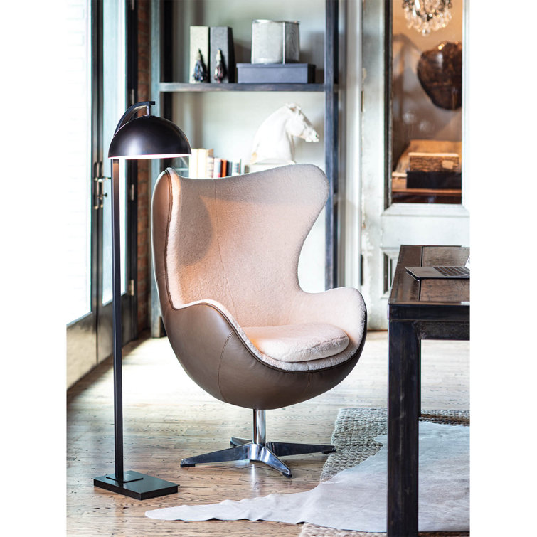 Otto Polished Nickel Arc Adjustable 1-Light Floor Lamp