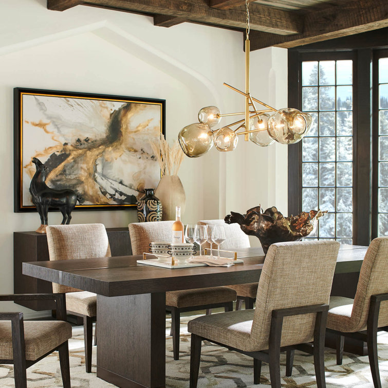 Regina Andrew 6-Light Sputnik Chandelier in Natural Brass with Smoke Glass Globes