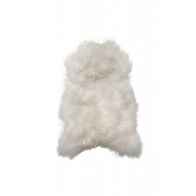 Luxurious Hand-Knotted Blue Sheepskin Fur 36"x24" Area Rug