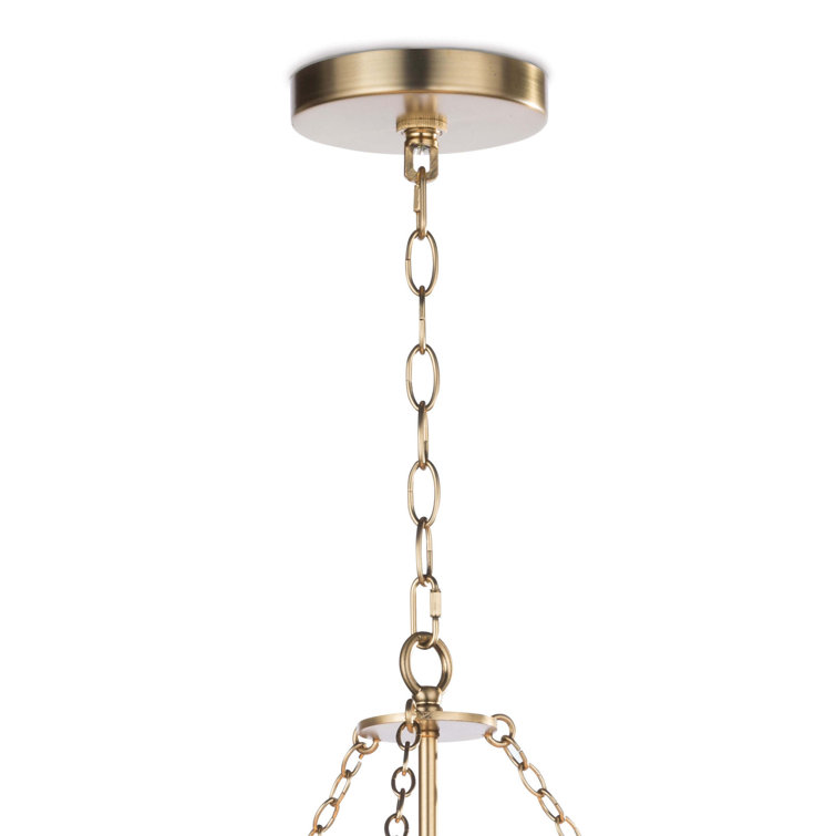 Charlotte 12-Light Natural Brass Crystal Chandelier