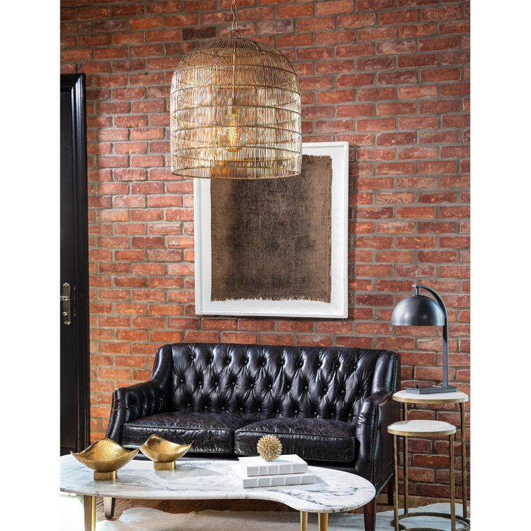 Otto Adjustable Arc Desk Lamp in Natural Brass