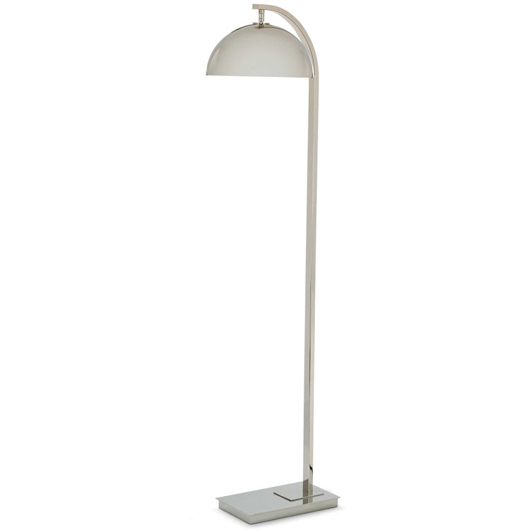 Otto Polished Nickel Arc Adjustable 1-Light Floor Lamp