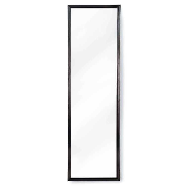 Tall Black Rectangular Steel Dressing Room Mirror