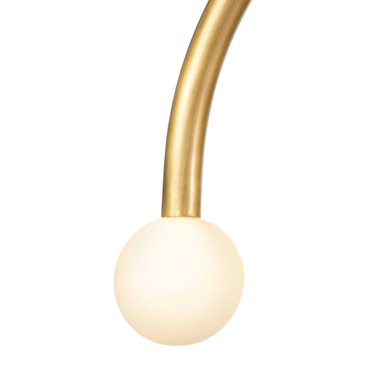 Happy Modern Globe Pendant Light in Natural Brass with LED