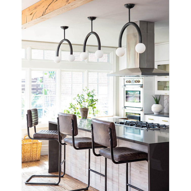 Modern Globe LED Pendant Light in Oil-Rubbed Bronze with Clear Glass