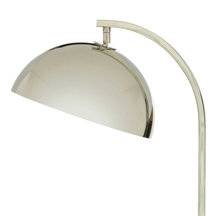 Otto Polished Nickel Arc Adjustable 1-Light Floor Lamp