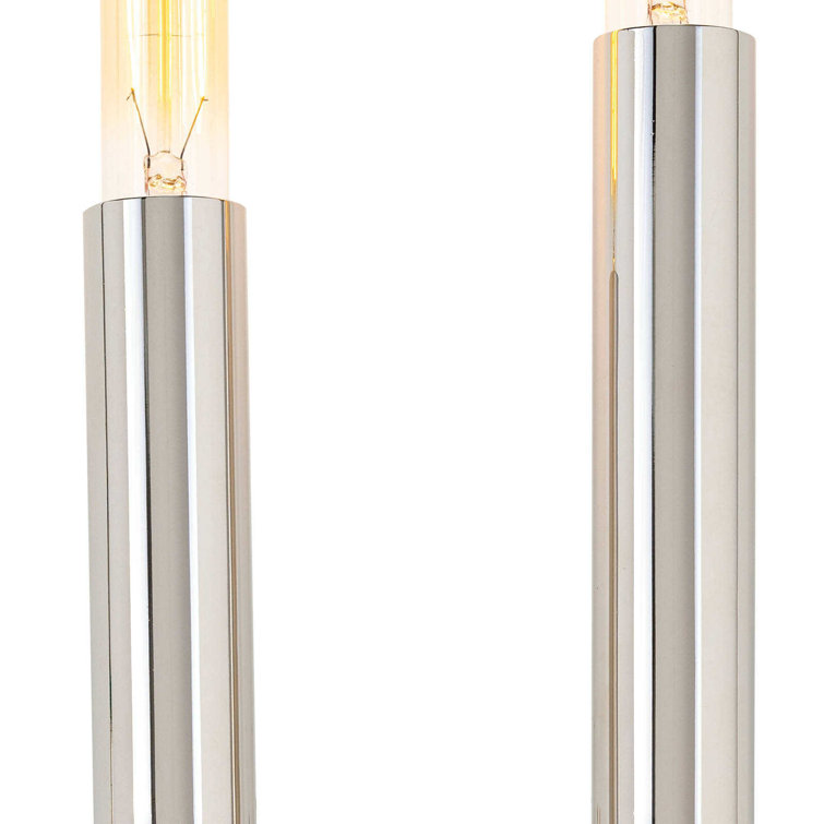 Elegant Polished Nickel 2-Light Dimmable Wall Sconce