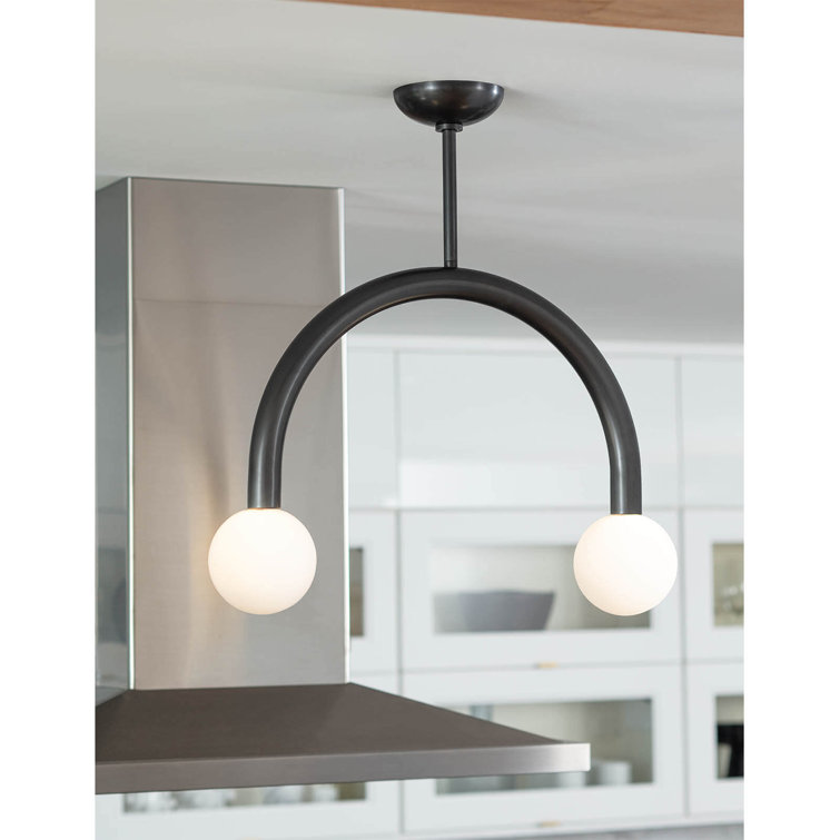 Modern Globe LED Pendant Light in Oil-Rubbed Bronze with Clear Glass