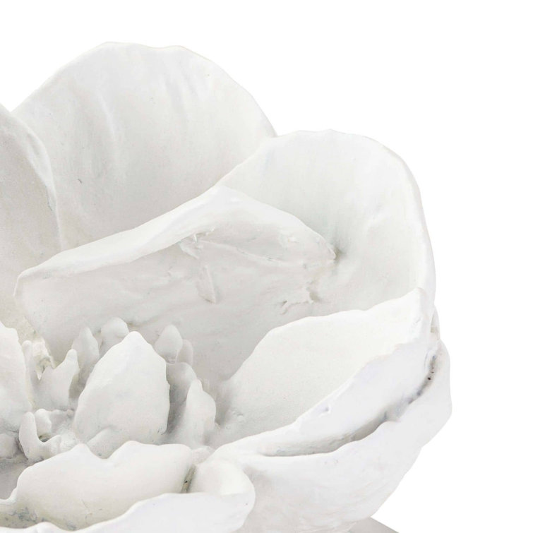 White 3D Magnolia Flower Accent Object