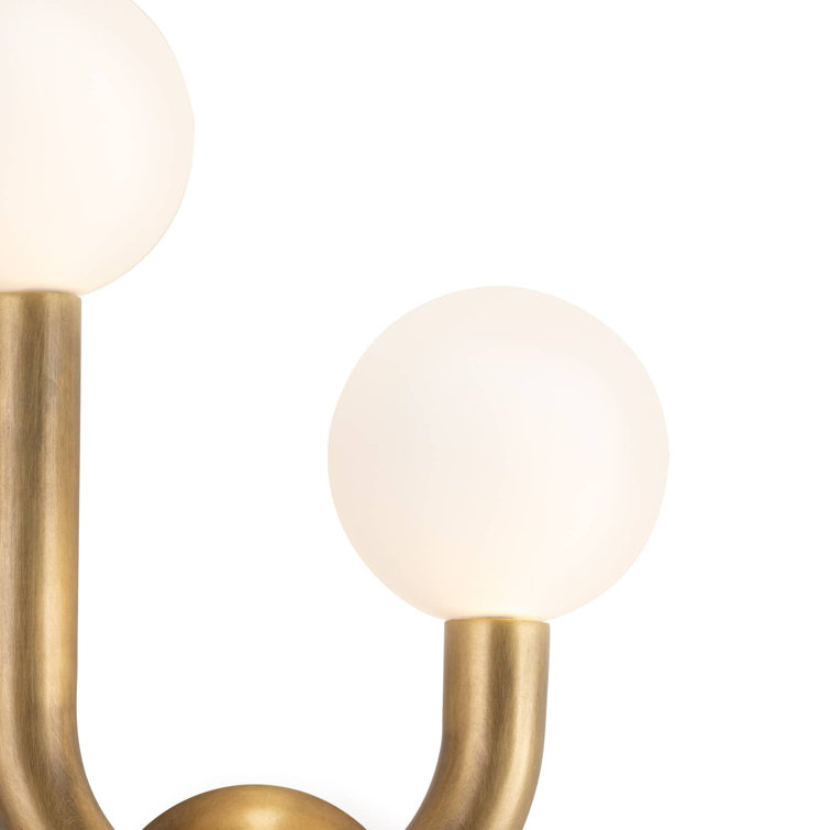 Charming Modern Playful 2-Light Brass Wall Sconce