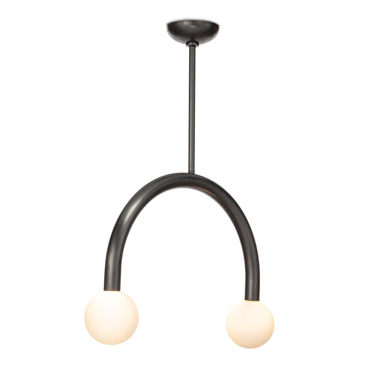 Modern Globe LED Pendant Light in Oil-Rubbed Bronze with Clear Glass