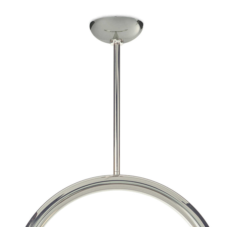 Modern Playful 2-Light Globe Pendant in Polished Nickel