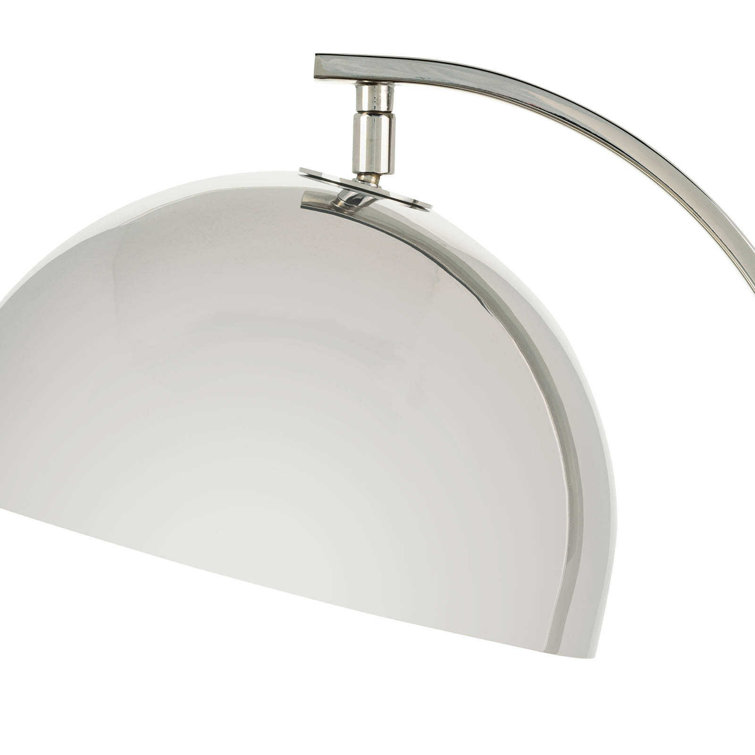 Polished Nickel Adjustable Arc Desk Lamp