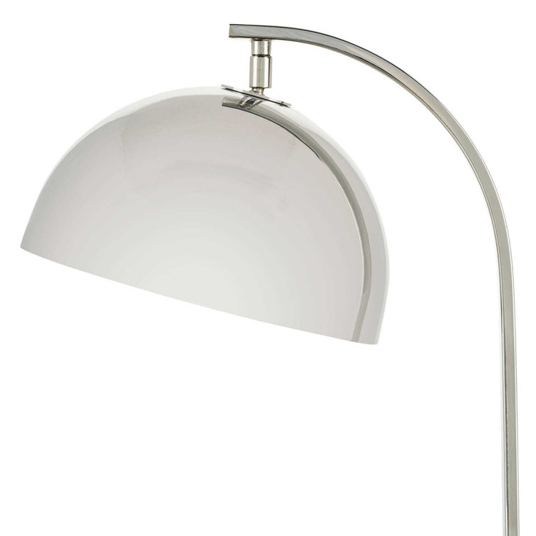Polished Nickel Adjustable Arc Desk Lamp