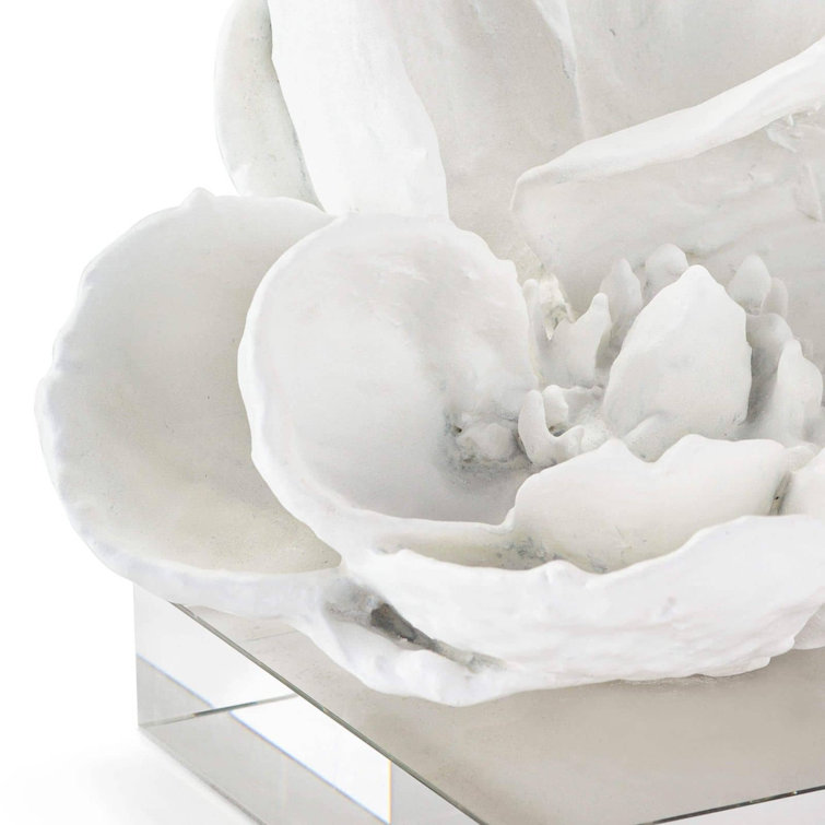 White 3D Magnolia Flower Accent Object