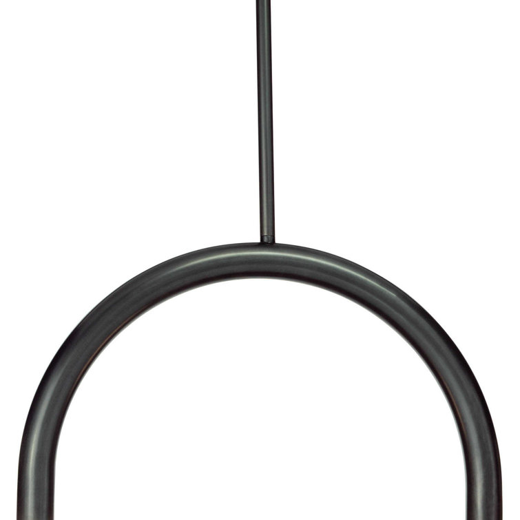 Modern Globe LED Pendant Light in Oil-Rubbed Bronze with Clear Glass