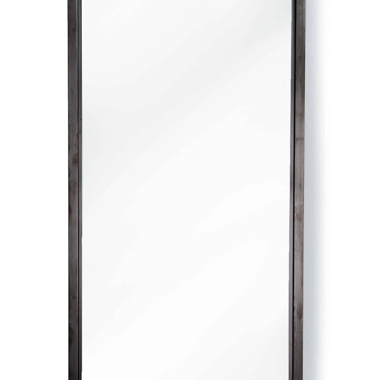 Tall Black Rectangular Steel Dressing Room Mirror