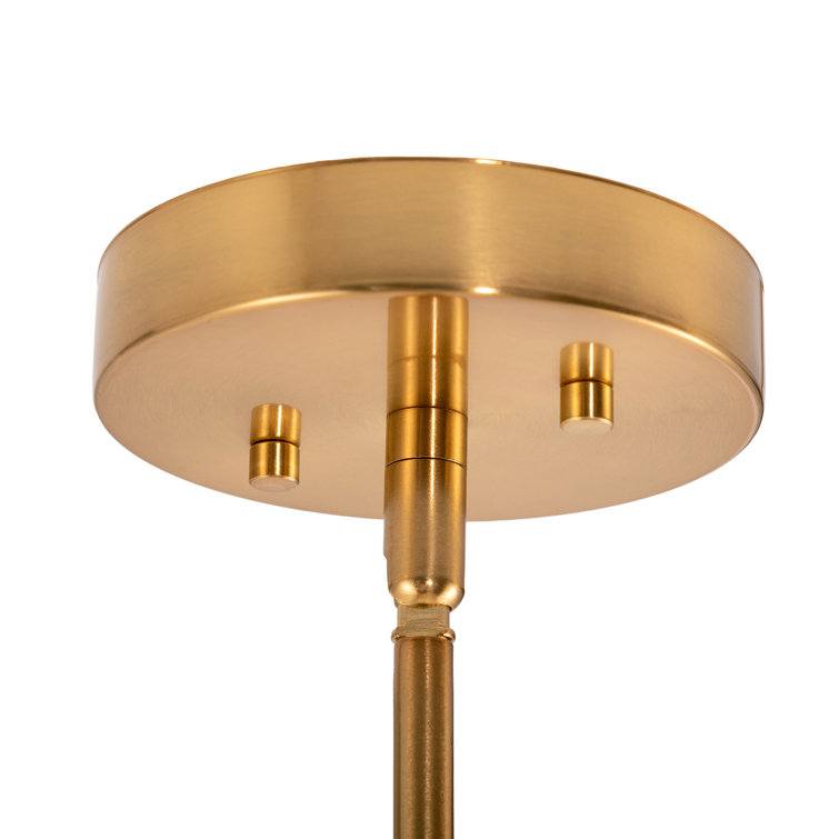 Satin Gold 5-Light Sputnik Chandelier with Clear Glass Globes