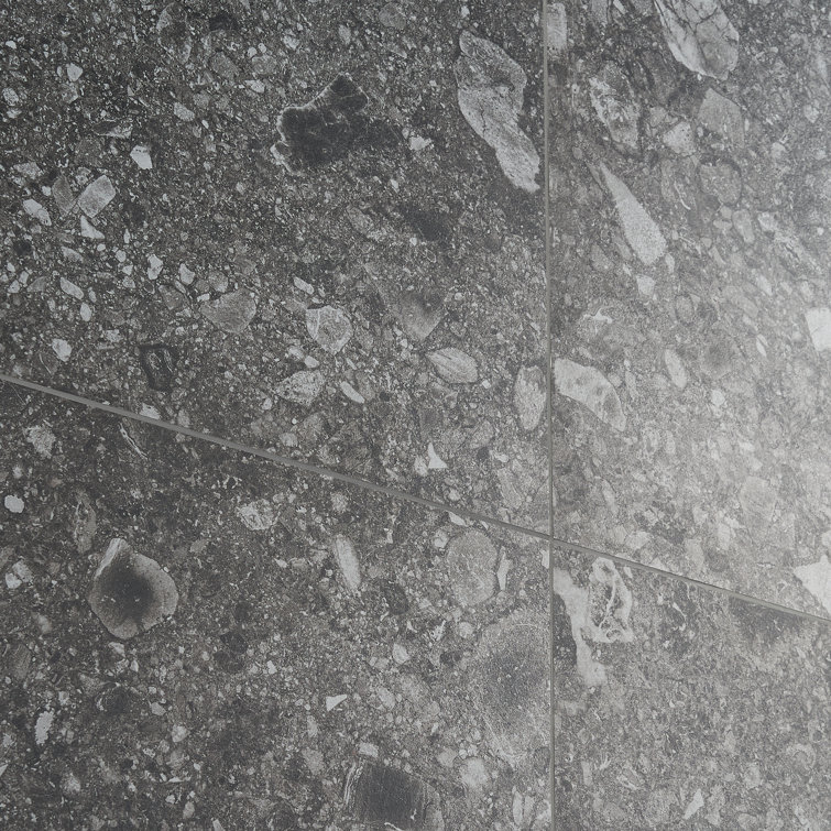 Venitia Large Format Matte Gray Porcelain Floor and Wall Tile