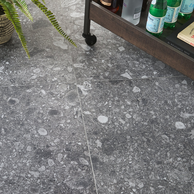 Venitia Large Format Matte Gray Porcelain Floor and Wall Tile