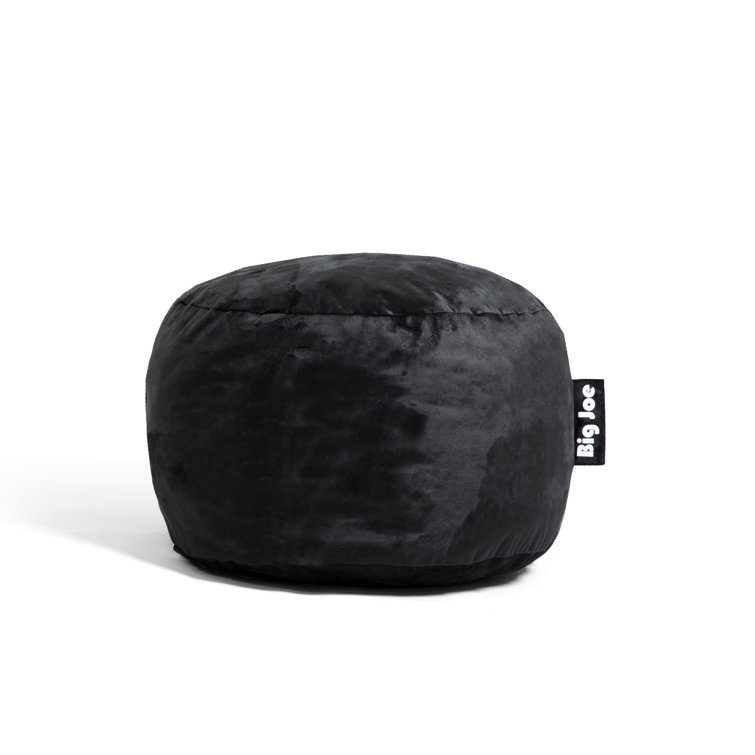 Big Joe Round Black Plush Foam Filled Bean Bag Chair