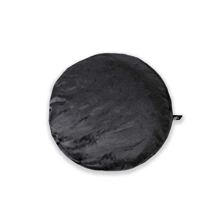 Big Joe Round Black Plush Foam Filled Bean Bag Chair