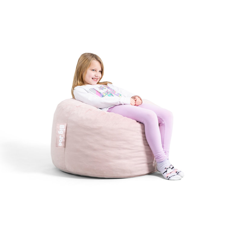 Desert Rose Plush Small Foam Filled Bean Bag Chair with Removable Cover