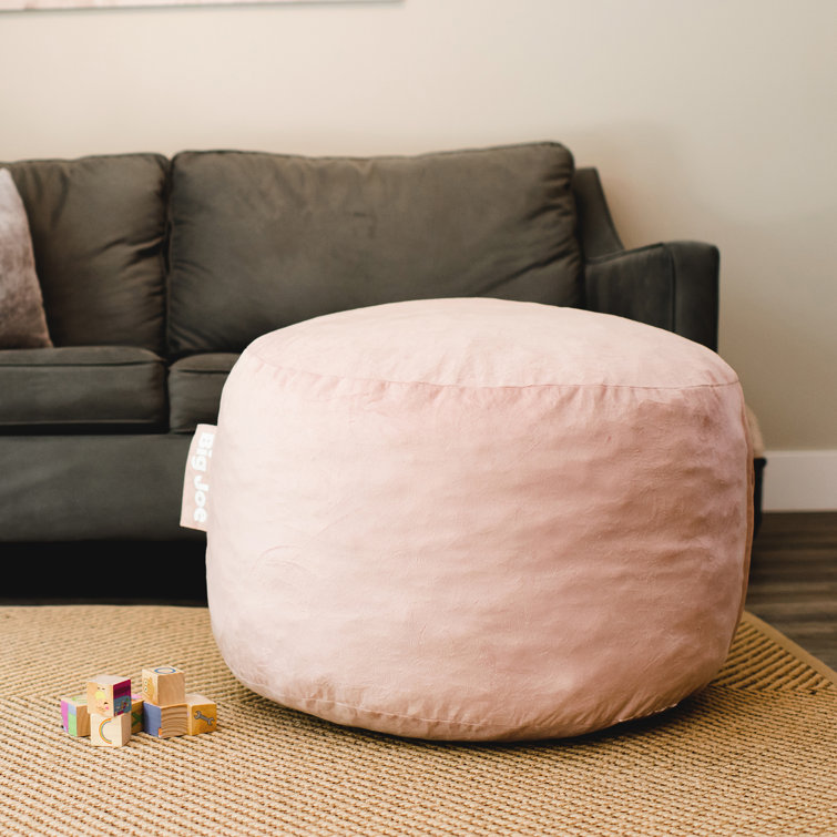 Desert Rose Plush Small Foam Filled Bean Bag Chair with Removable Cover