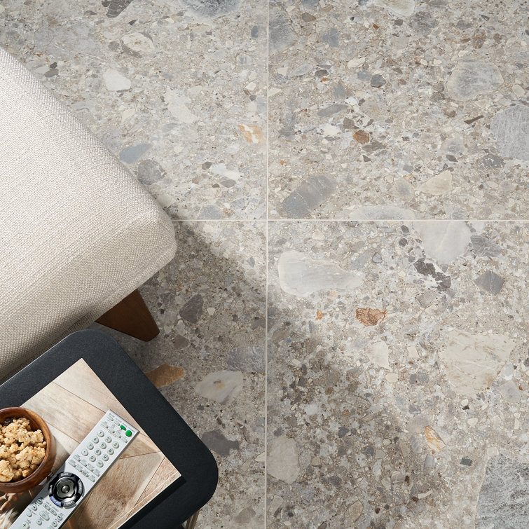 Venitia Matte Gray Porcelain 24" x 24" Floor and Wall Tile