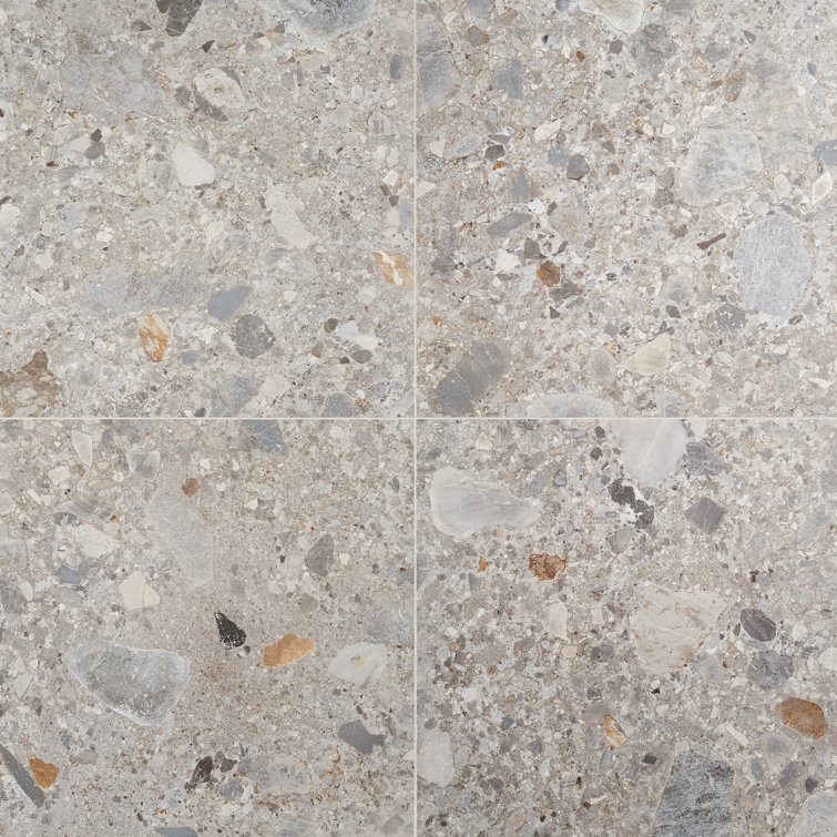 Venitia Matte Gray Porcelain 24" x 24" Floor and Wall Tile