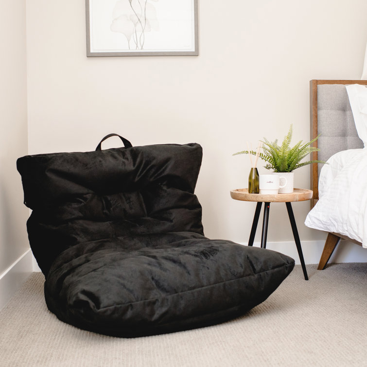 Roma Black Smartmax Bean Bag Chair with Removable Cover