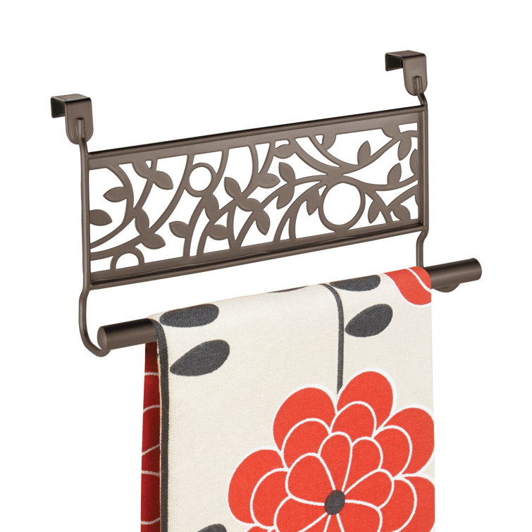 Bronze Over-the-Door Vine Design Towel Bar Holder