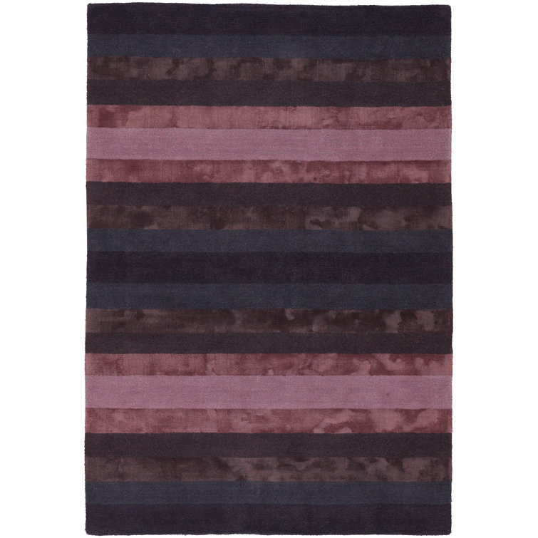 Gardenia Gray Hand Tufted Wool Stripe 5' x 7' Rug
