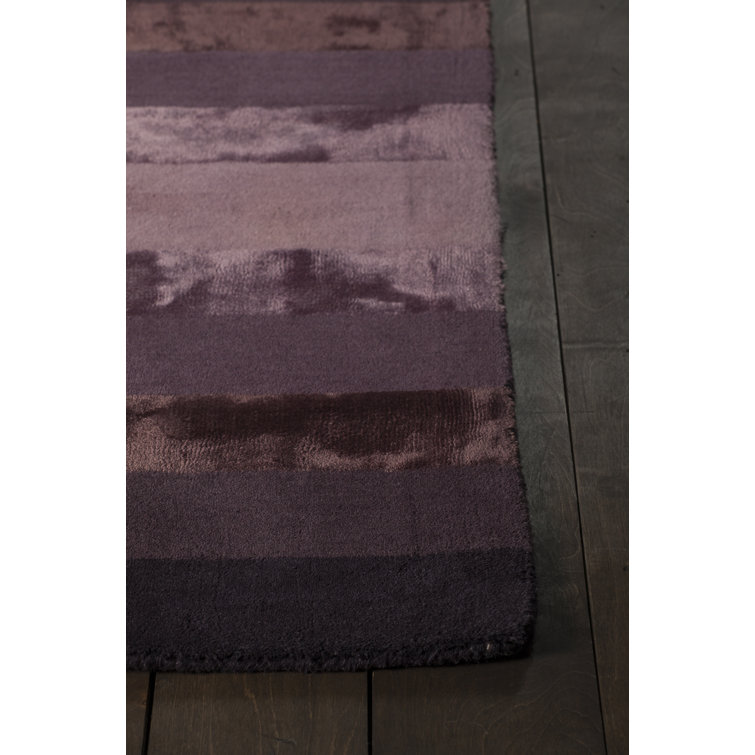 Gardenia Gray Hand Tufted Wool Stripe 5' x 7' Rug