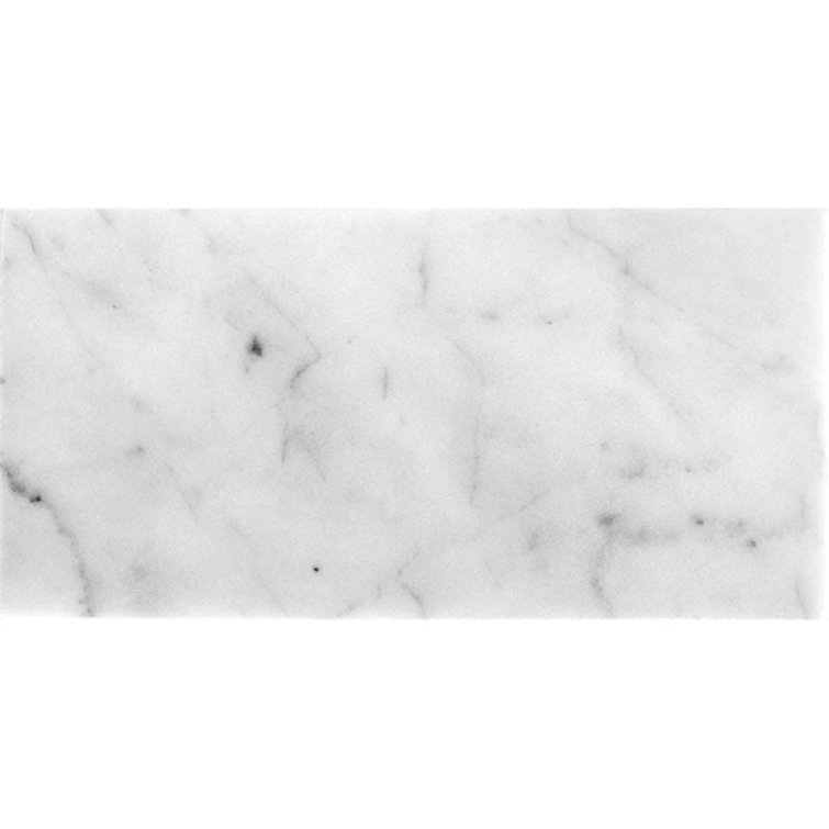 12" x 24" White and Gray Marble Look Wall & Floor Tile
