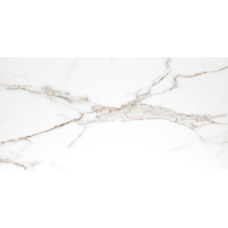 Savoy Large Format Light Crema Porcelain Marble Look Tile