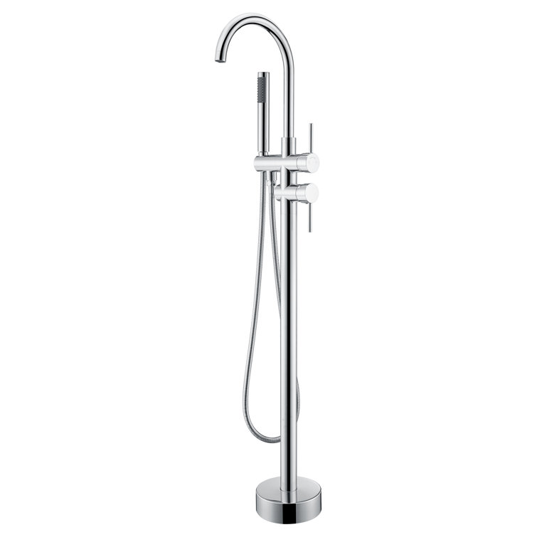 Chrome Freestanding High Arc Tub Filler with Lever Handle