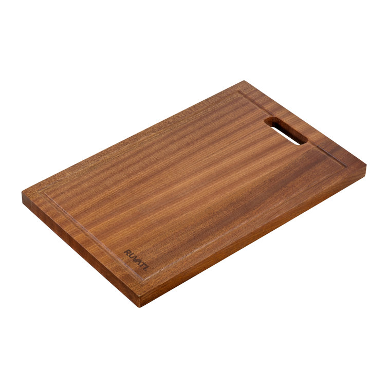 Ruvati Mahogany 17" Rectangular Wood Cutting Board
