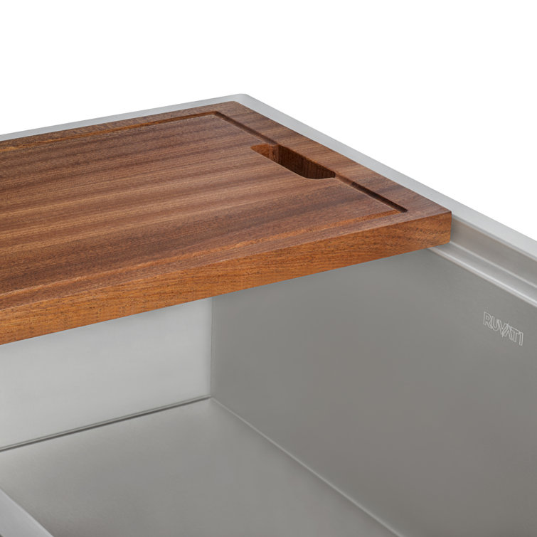 Ruvati Mahogany 17" Rectangular Wood Cutting Board