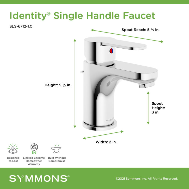 Chrome Single-Handle Bathroom Faucet with Metal Drain Assembly