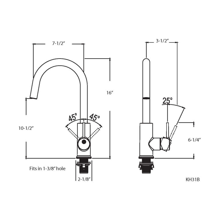 Oil Rubbed Bronze High Arc Single Handle Kitchen Faucet