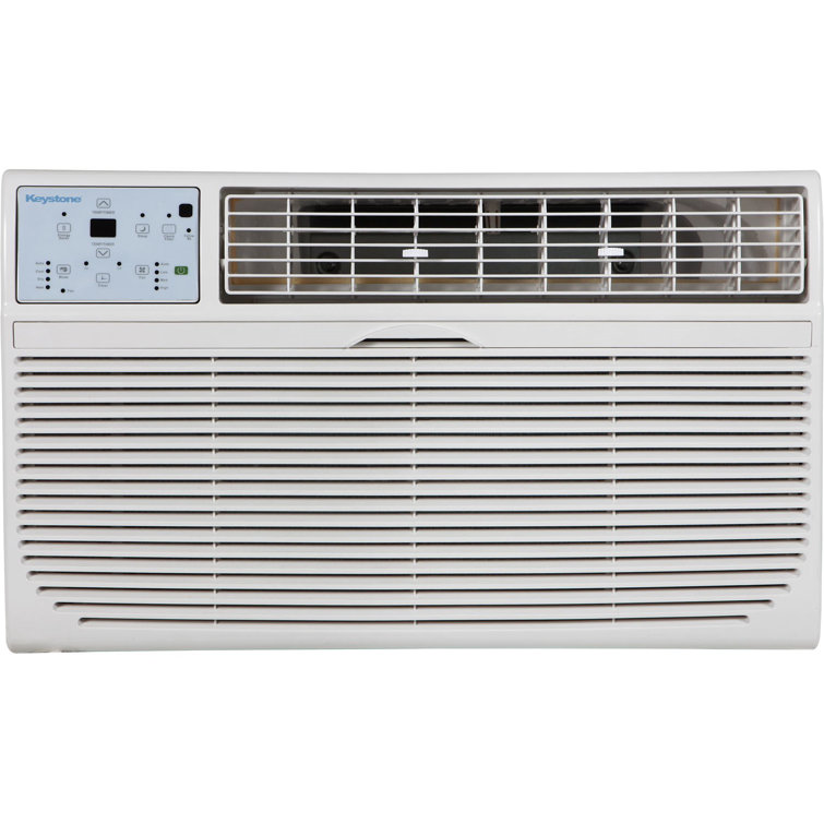 Keystone 10,000 BTU White Through-the-Wall Air Conditioner with Heater and Remote