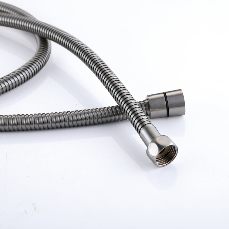 Brushed Nickel Freestanding Tub Filler with Handheld Shower