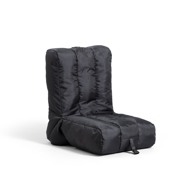 Black Polyester Foldable Bean Bag Chair with SmartMax Fabric