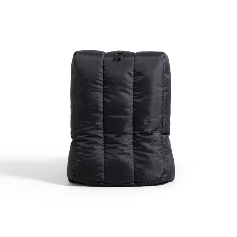 Black Polyester Foldable Bean Bag Chair with SmartMax Fabric