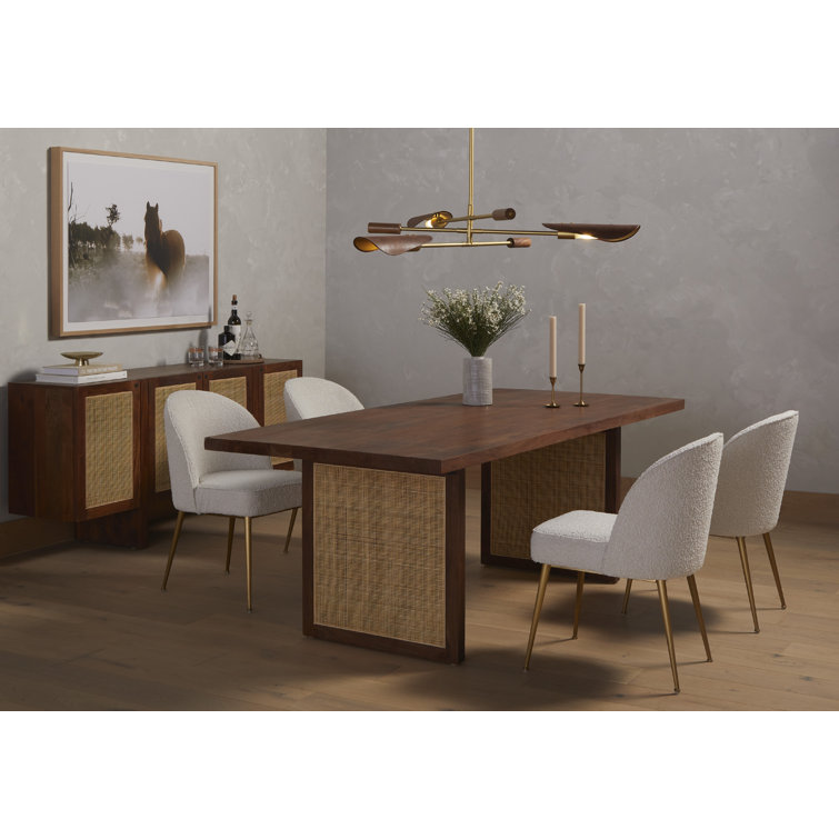 Ursa High Cream Linen & Metal Side Dining Chair