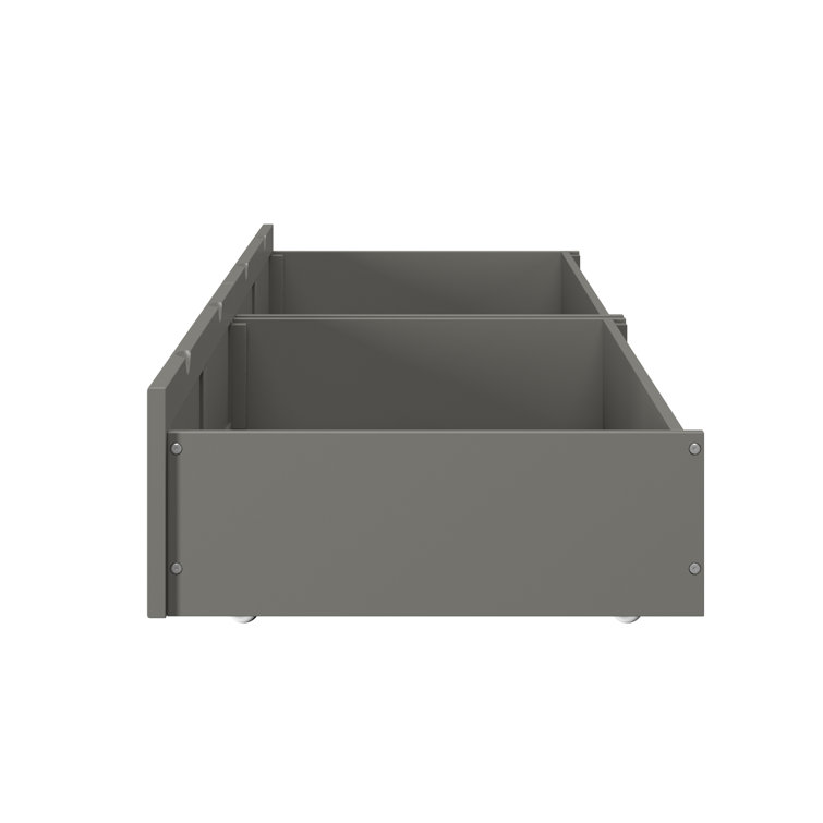 Gray Queen Size Underbed Storage Drawers with Rollers